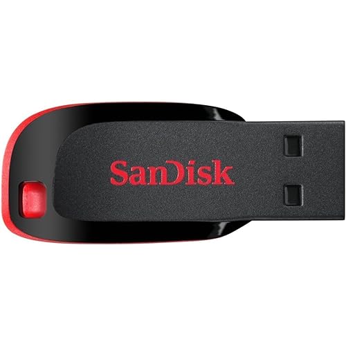 SanDisk Cruzer Blade 64GB USB 2.0 Flash Drive, Red